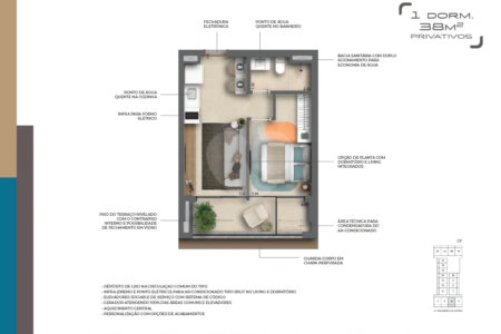Studio à venda – 26 m² – Helbor Collage Bela Vista – São Paulo – SP