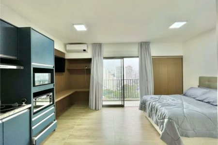CAMPO BELO Studio VENDA em Congonhas - 100% MOBILIADO e EQIPADO, c/ lazer e serviços - De frente p/ Aeroporto - ideal p/ INVESTIDORES!