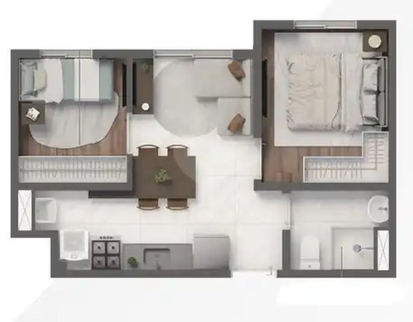 Planta Apartamento 31m²