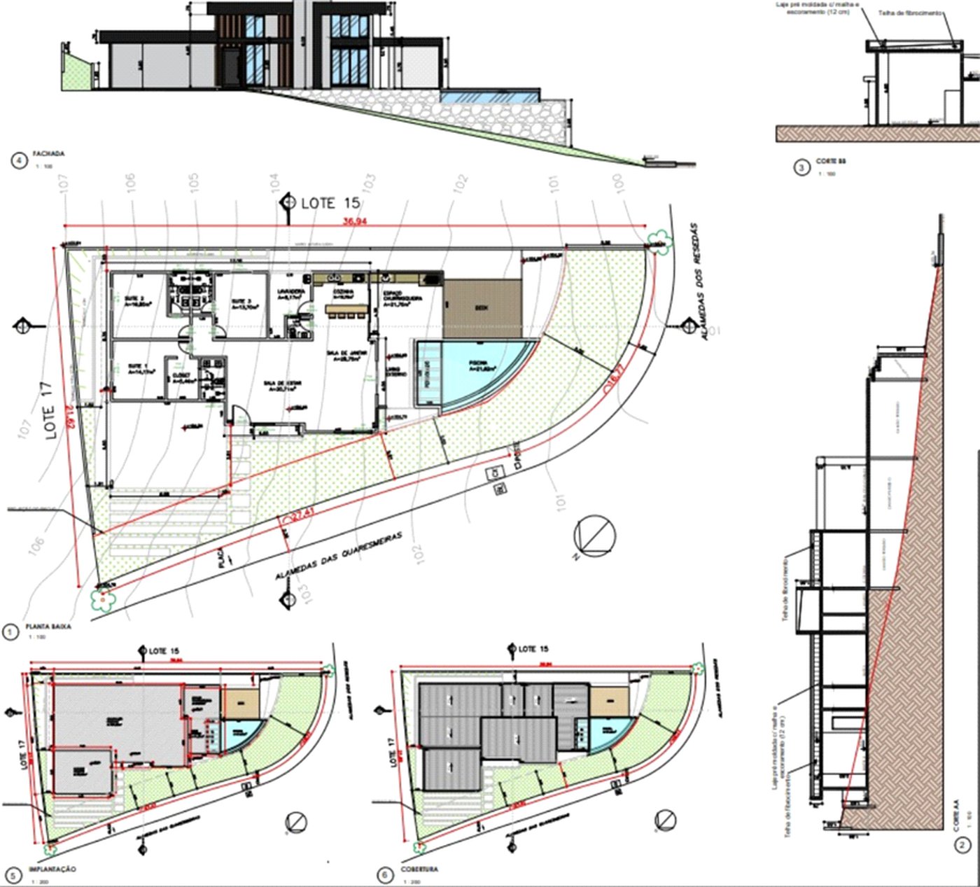Terreno em Bragança Paulista condomínio fechado alto padrão 547 m² com projeto aprovado e pronto para construir