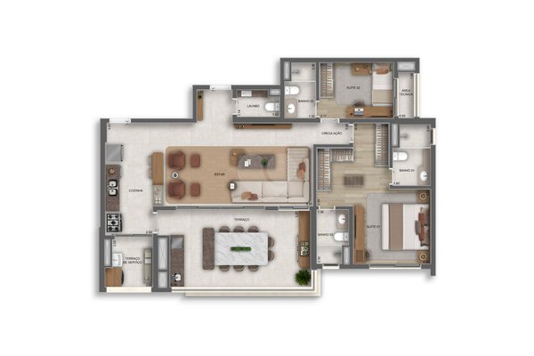 Planta Apartamento 120m²