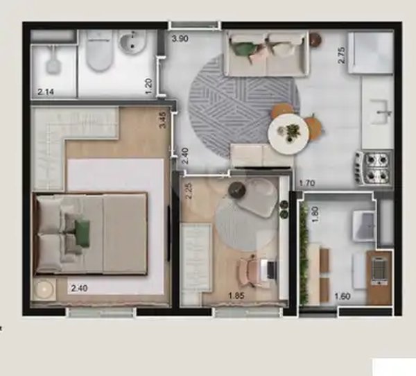 Planta Apartamento 31m²
