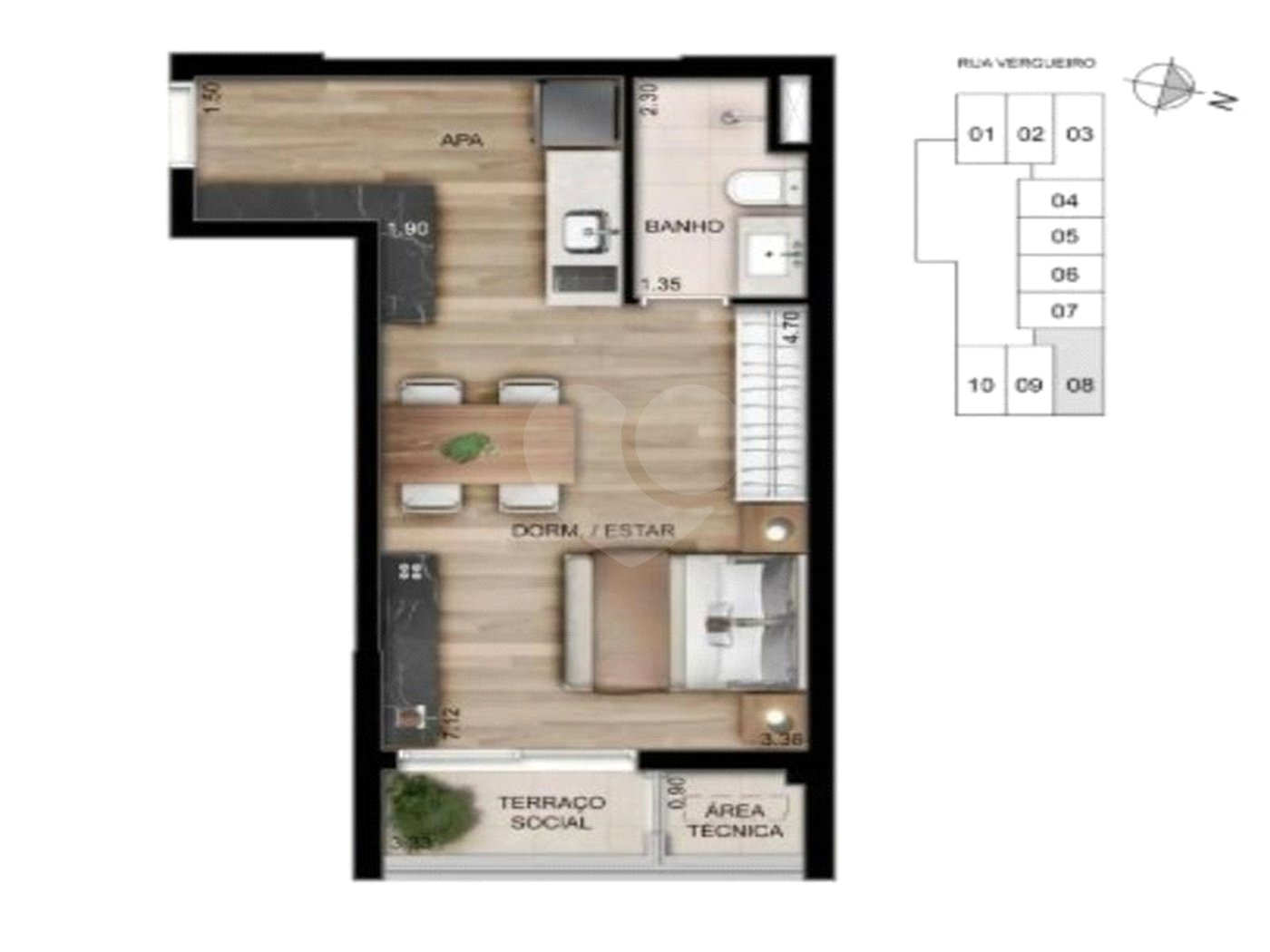 Studio de 34m² na Vila Mariana