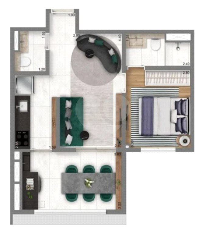 Apartamento com 1 Suíte à venda no Alto do Ipiranga,