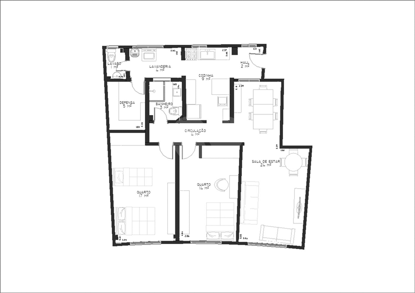Apartemento com dois dormitórios na Bela Vista.