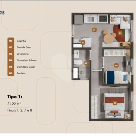 Apartamento para Locação – 31m² | 2 Quartos | Ares Ipiranga – Vila Dom Pedro I