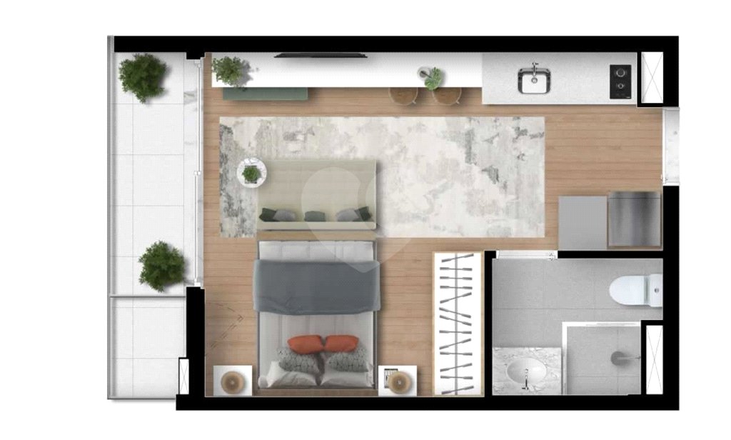 Studio à venda com 1 quarto em Moema, São Paulo, SP