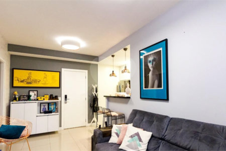 Apartamento de 1dormitório, 1 wc social , varanda Gourmet e lazer completo.