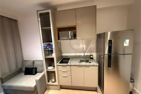 Studio HIS2 mobiliado 38m² na Liberdade, lazer completo, pronto para morar.