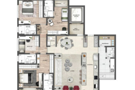 Apartamento à Venda em Perdizes: Upper East Perdizes, 142m², 4 Suítes e Lazer de Luxo na Rua Minerva