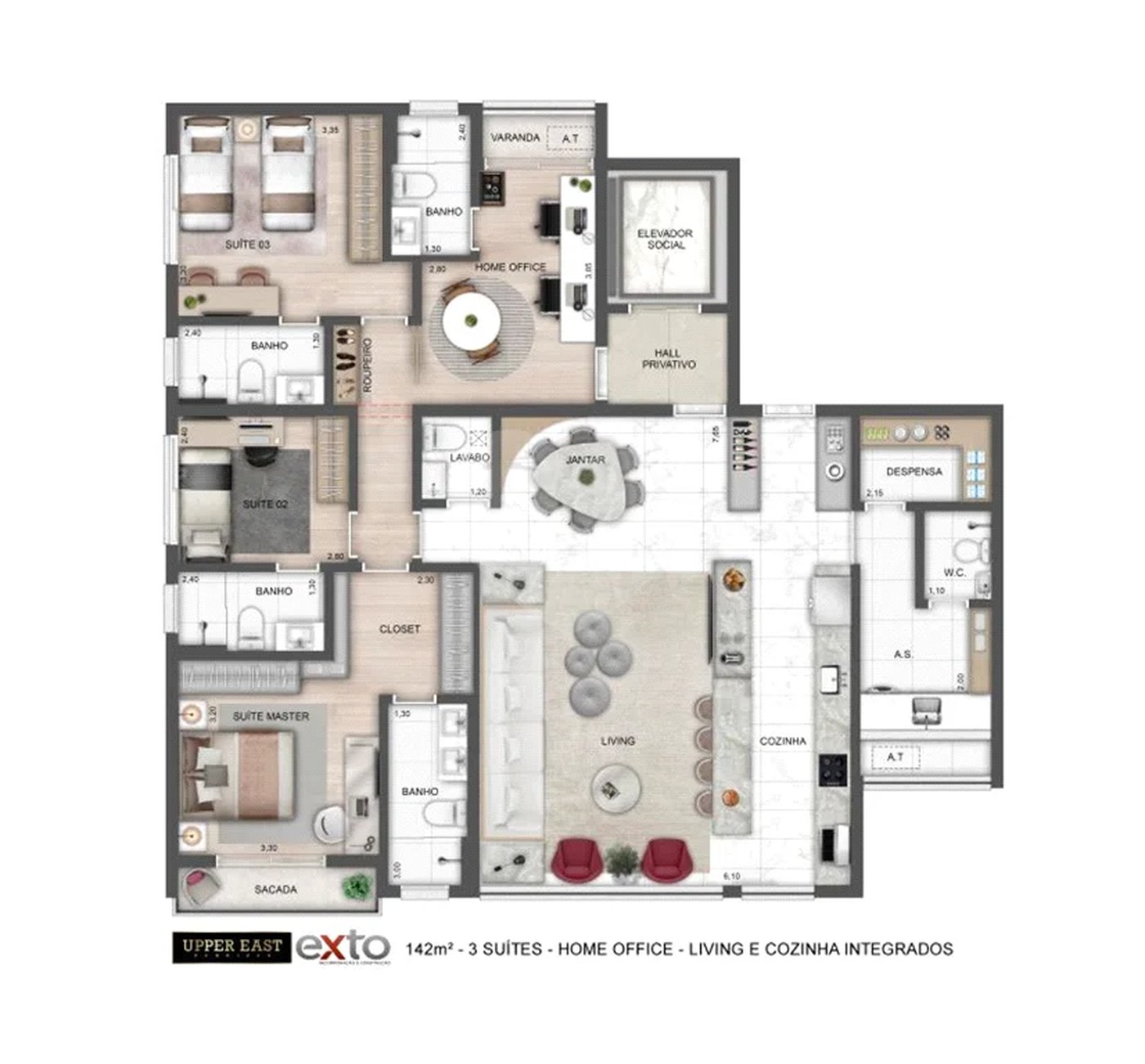 Apartamento à Venda em Perdizes: Upper East Perdizes, 142m², 4 Suítes e Lazer de Luxo na Rua Minerva