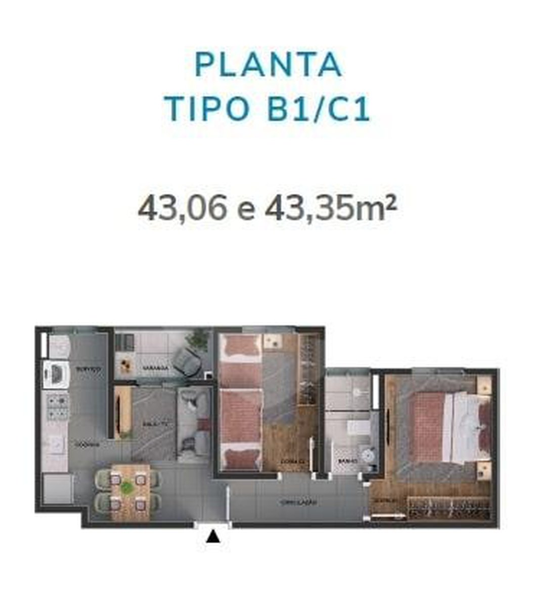 Apartamento 43m²