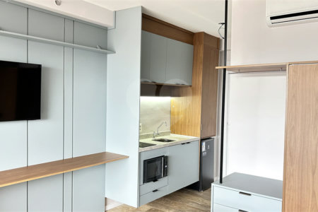 Studio com 28m², mobiliado e com móveis planejados na região do Sacomã em São Paulo - SP.