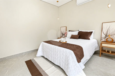 Indaiatuba - Casa condomínio Park Vista Real - AT : 200m - AC : 140m - Boiller Instalado - torneiras quentes - 3 quartos : sendo 1 suite - Suite - Ar Condicionado Samsung 12 Btu’s; arandelas de cabeceira , Dommus Closet . Esquadria , porta automática . 2 Quartos - Ar Condicionado Samsung 9 Bt