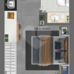 Studio 21m² próximo ao metrô Paraíso com lazer