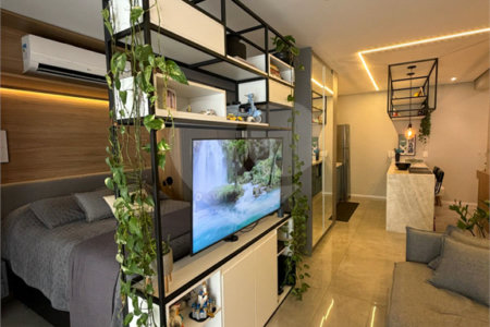 Pronto para Morar Apartamento 1 Dormitório à venda de 47m² com 1 vaga na garagem Condomínio Landing Campo Belo Aceita e estuda Permuta.