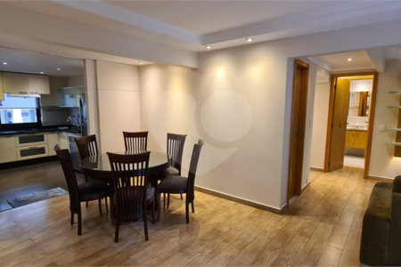 Apartamento para venda e locação de 130m² no Jardim Paulista com 2 suítes e 2 vagas.