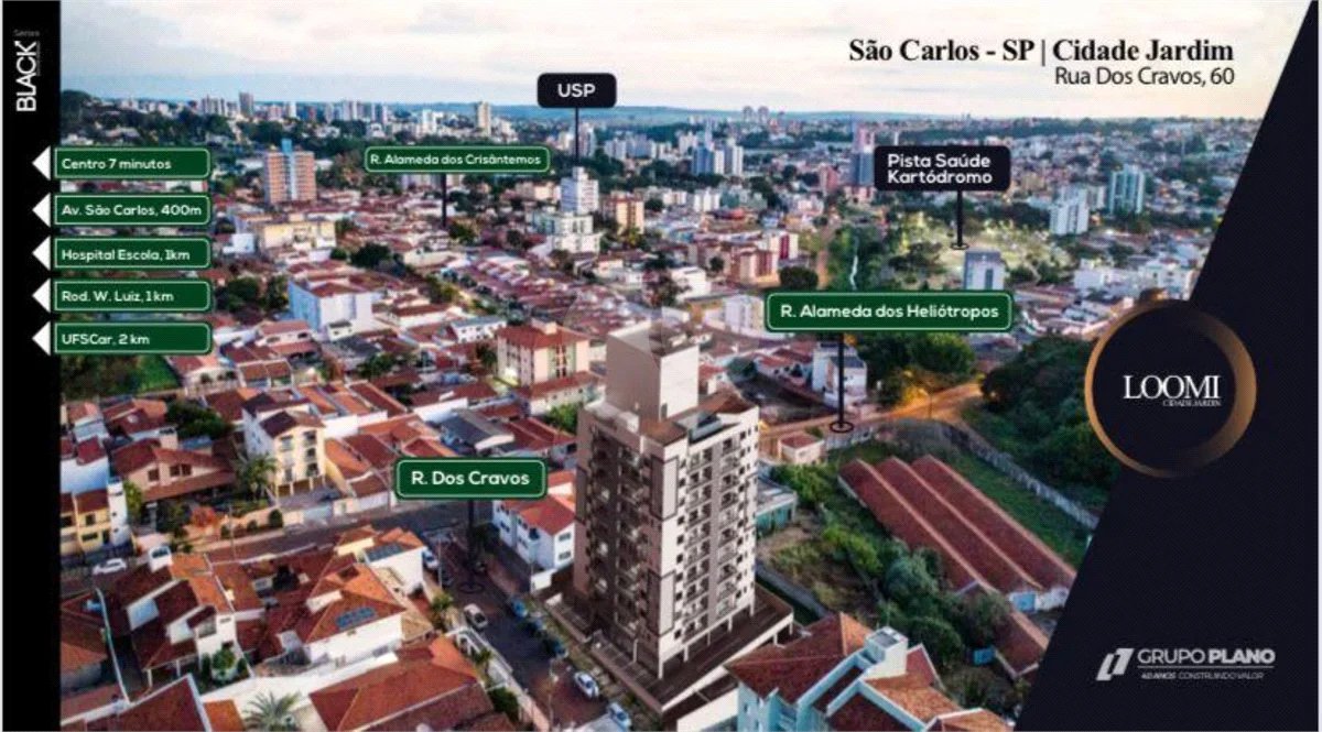 Apartamento LOOMI à venda, 2 dormitórios Cidade Jardim, São Carlos