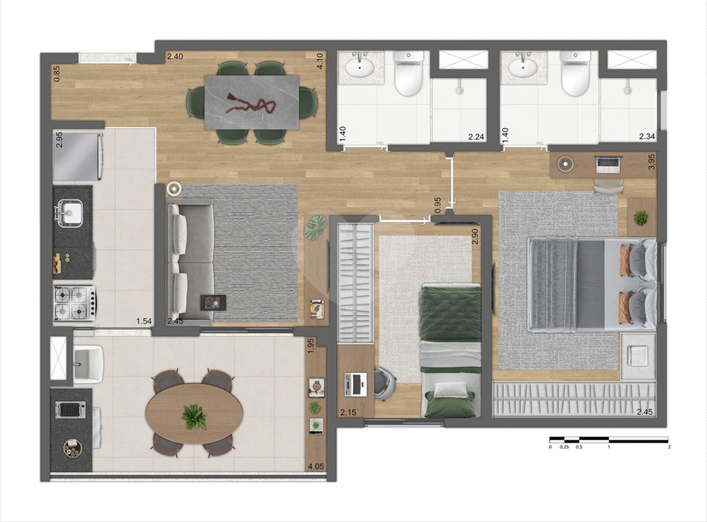 Apartamento à venda com 2 quartos, sendo 1 suíte, em Vila Mariana, São Paulo, SP