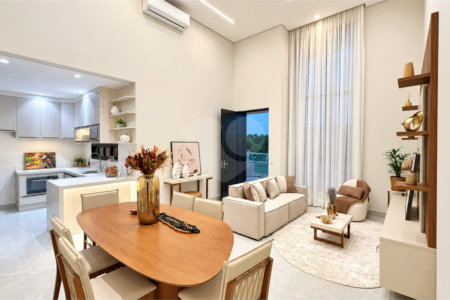 Indaiatuba - Casa condomínio Park Vista Real - AT : 200m - AC : 140m - Boiller Instalado - torneiras quentes - 3 quartos : sendo 1 suite - Suite - Ar Condicionado Samsung 12 Btu’s; arandelas de cabeceira , Dommus Closet . Esquadria , porta automática . 2 Quartos - Ar Condicionado Samsung 9 Bt