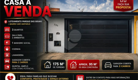 Casa à venda com 3 quartos em Vale do Sol, Piracicaba, SP