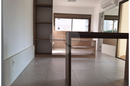 Excelente studio à venda, 45 m², novo, apresentando armários planejados, ar-condicionado e lazer total