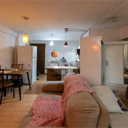 Studio à venda com 49m², 1 quarto e sem vaga