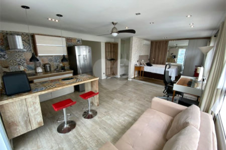 Flat mobiliado, moderno e integrado de 58m² com sacada, vaga e lazer completo em frente ao Insper – Vila Olímpia