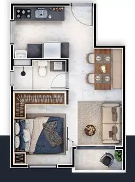 Planta Apartamento 30m²