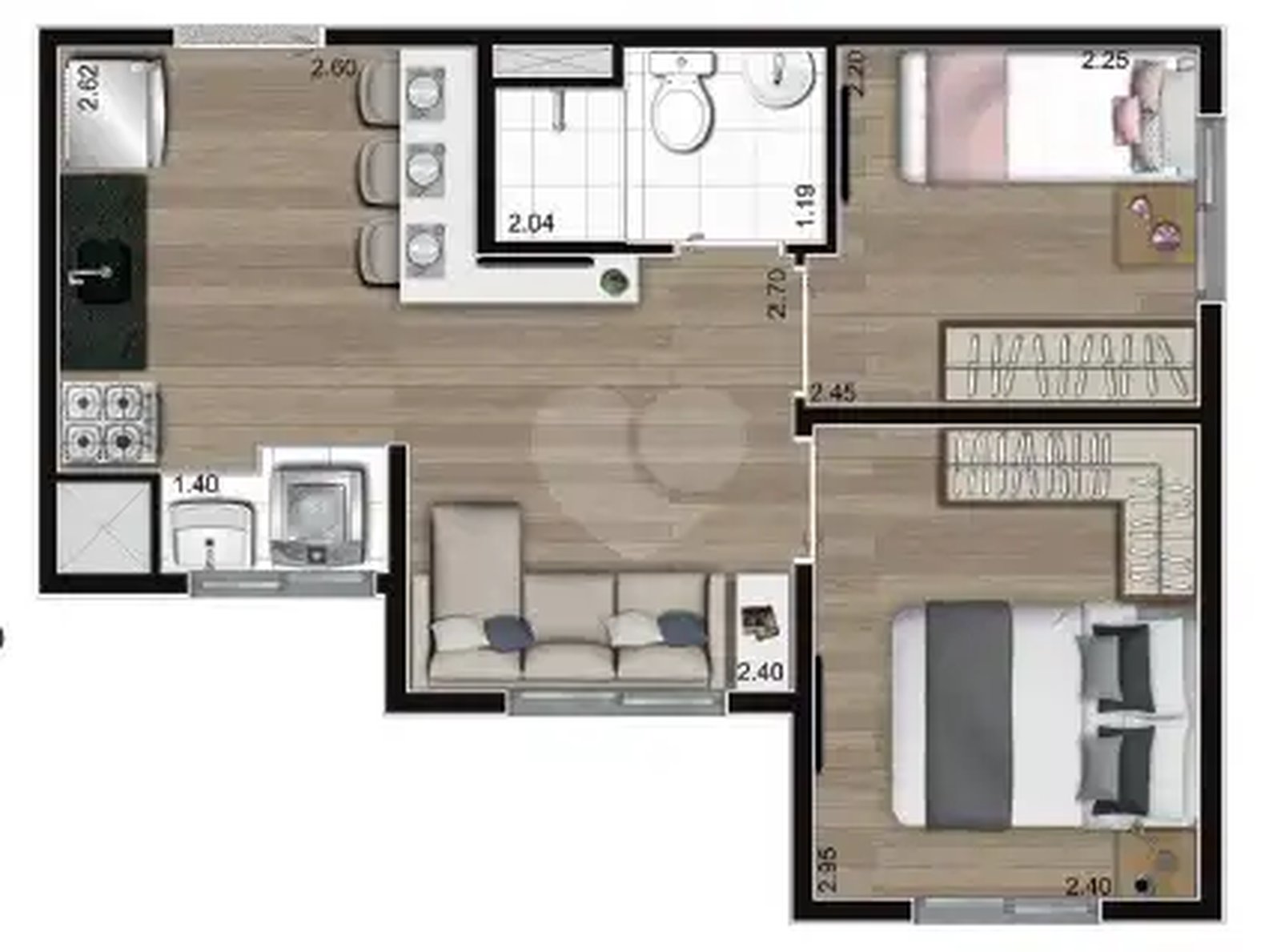 Apartamento 32m²