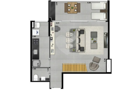 Apartamento no Jardim Anália Franco