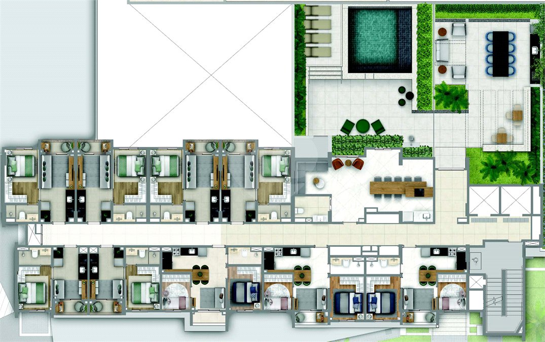 Studio 24m² | Condomínio Living In Vergueiro