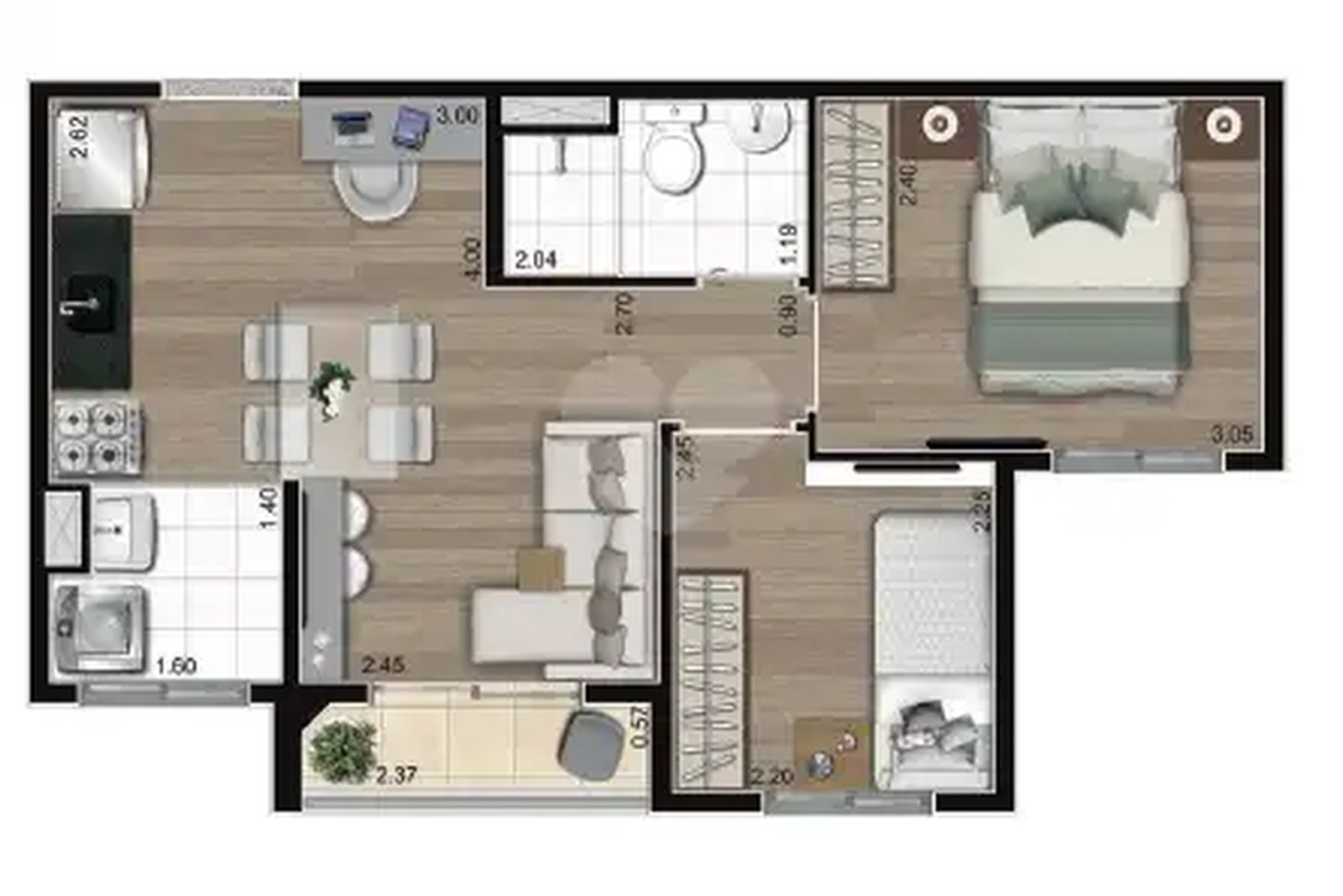 Apartamento 37m²