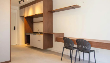 Studio de 26m² para alugar com 1 quarto mobiliado em Pinheiros próximo ao Metrô Faria Lima