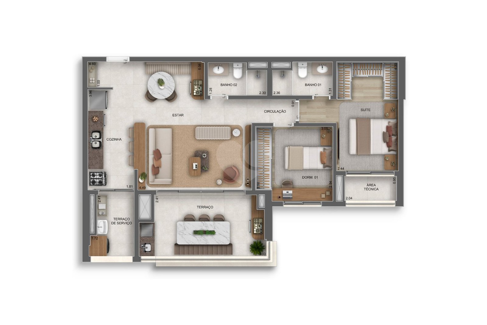 Apartamento 89m²