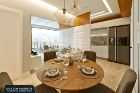 APARTAMENTO A VENDA NO BAIRRO JARDIM DAS COLINAS COM 2 DORMITORIOS, 1 SUITE, 1 VAGA, METRAGEM 56M²,