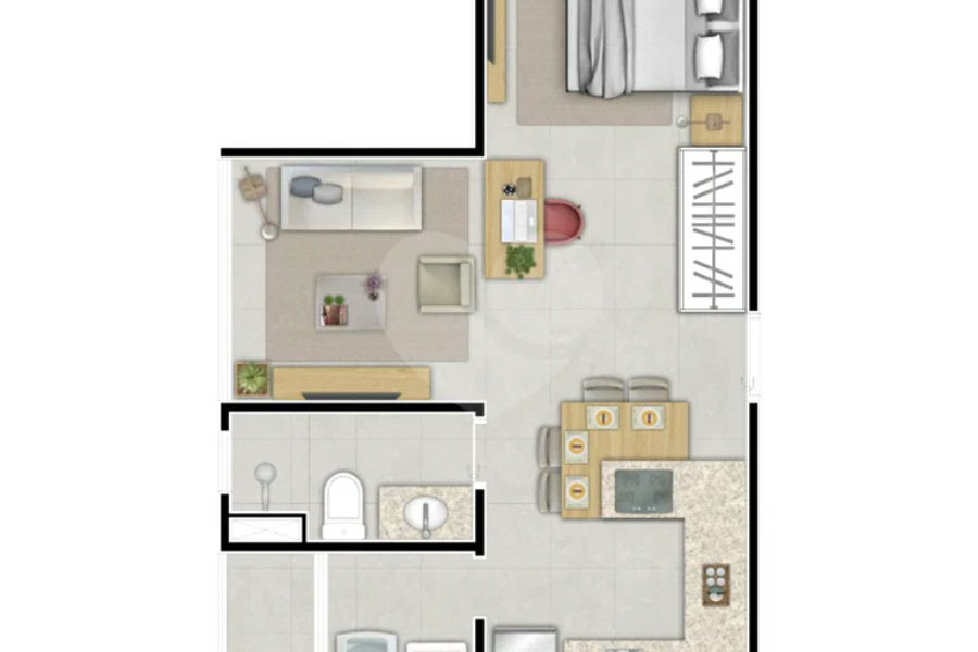 Apartamento à venda com 1 quarto no condomínio Jacarandá Studio, Piracicaba - SP