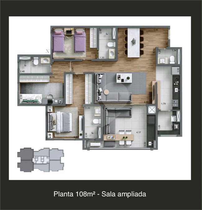 Apartamento à venda com 3 suítes em Vila Cruzeiro, São Paulo, SP