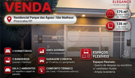 Casa à venda com 2 quartos em Parque São Matheus, Piracicaba, SP