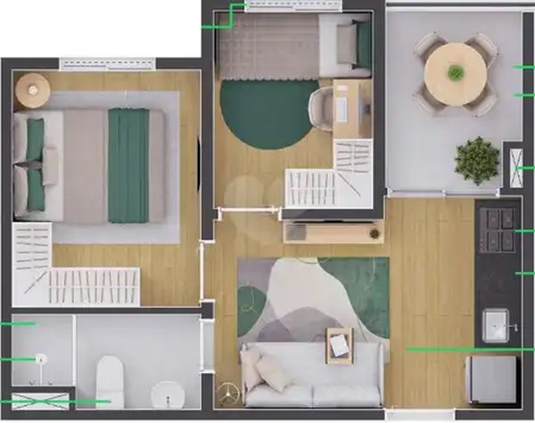 Planta Apartamento 33m²
