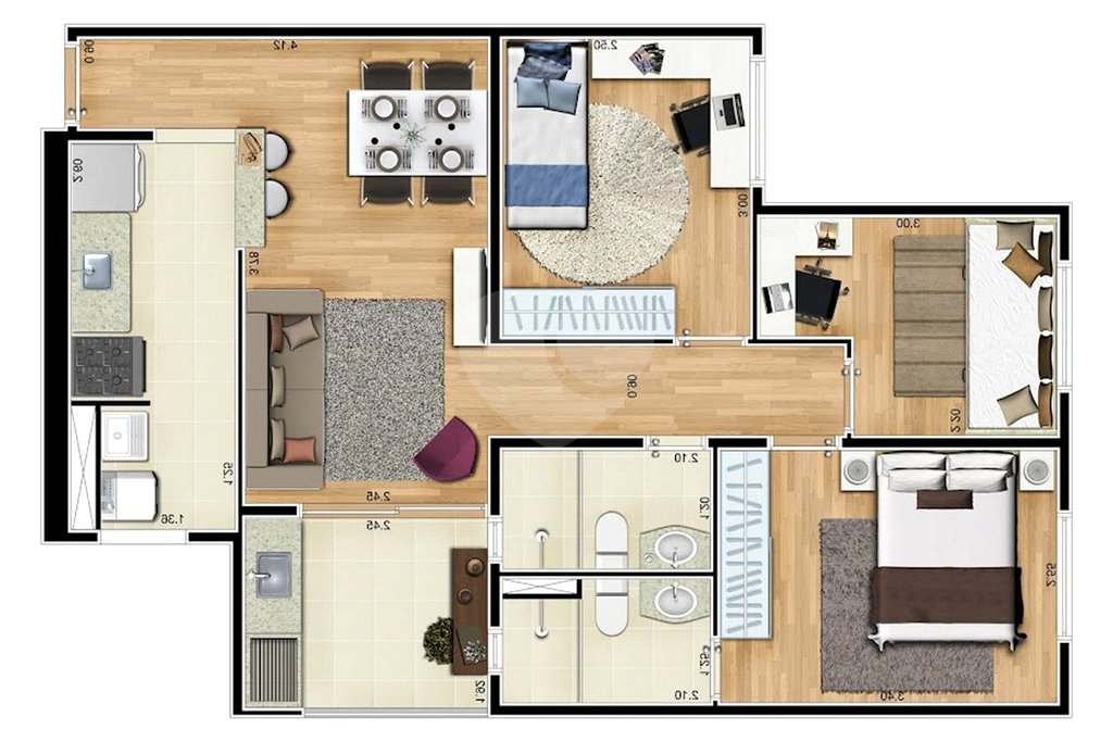 Aconchegante Apto c/59m2 à venda na Saúde - 3 dormts/1 Suíte/1 Vaga