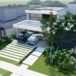 Terreno com casa em construção no Condomínio Alphaville I , em Ribeirão Preto/SP.