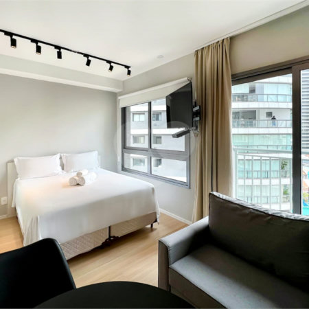 Studio Mobiliado na Vila Nova Conceição – Conforto e Estilo em 27m²!