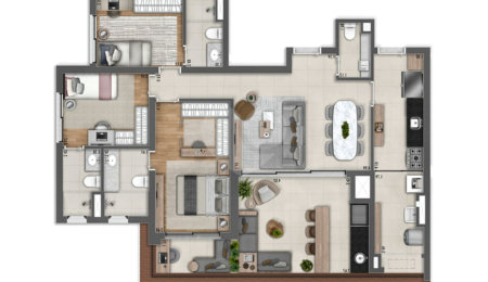 Apartamento à venda com 3 suítes em Mirandópolis, São Paulo, SP