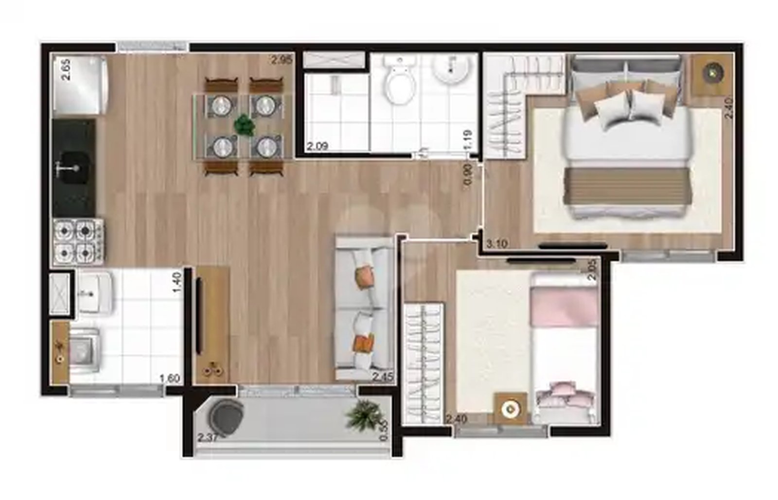 Apartamento 37m²