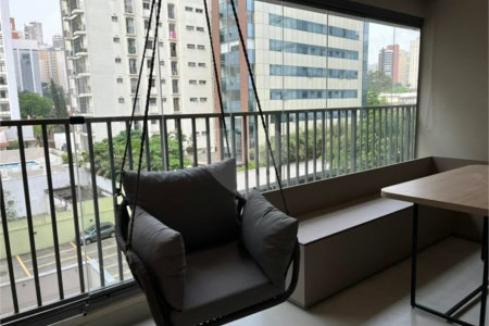Apartamento mobiliado com 44 m2, 1 dormitório e 1 vaga a venda nos Jardins