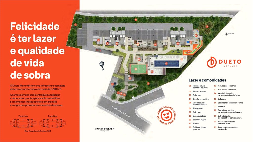 45m² - 2 dorm / 1 vaga