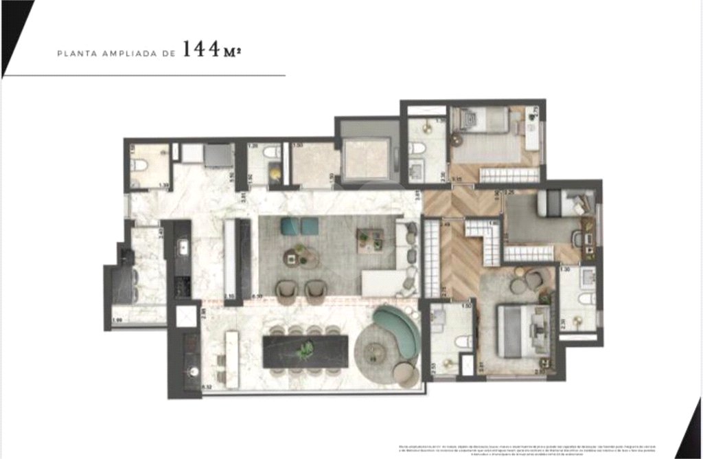 Magnífico apartamento novo (no contra-piso) à venda na Chácara Klabin com 144 m² e 3 suítes.