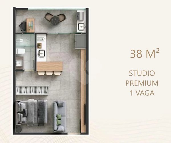 Planta Apartamento 38m²