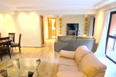 Apartamento para venda e locação de 130m² no Jardim Paulista com 2 suítes e 2 vagas.